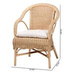bali & pari Reinu Rattan Dining Chair Natural