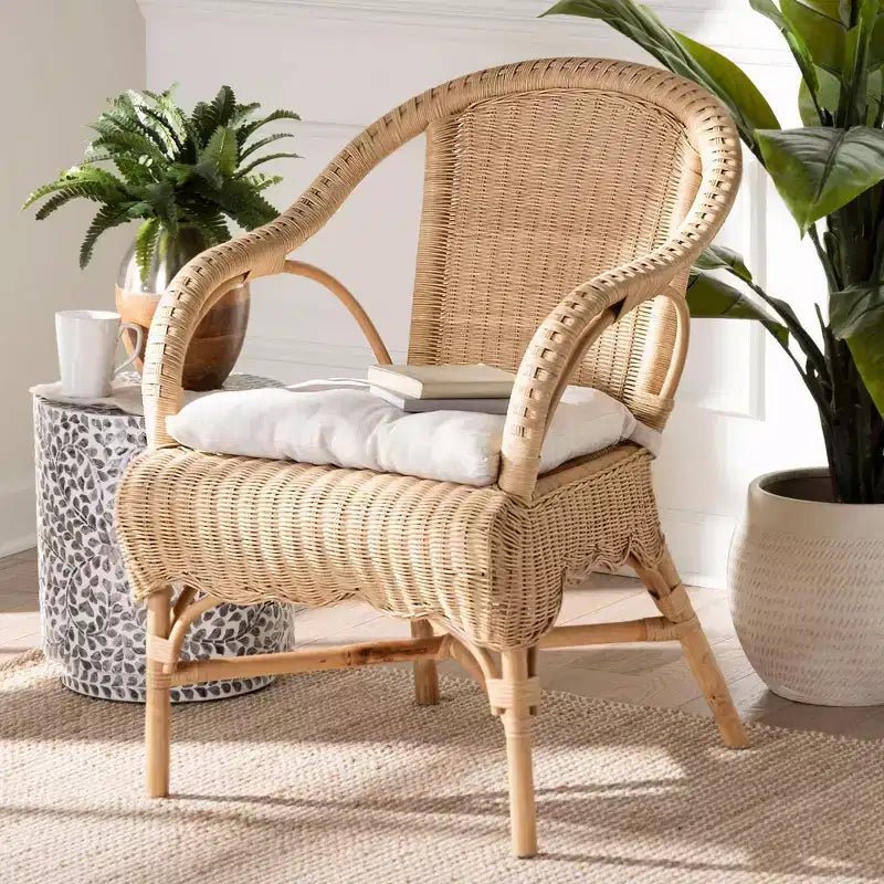 Chaise de salle à manger en rotin bali & pari Reinu Naturel