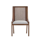 Lot de 2 chaises de salle à manger Jace en tissu rustique, bois et cannage de Christopher Knight Home, marron foncé