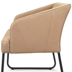 Lifestorey Layton Modern Leather Dining Chair Khaki