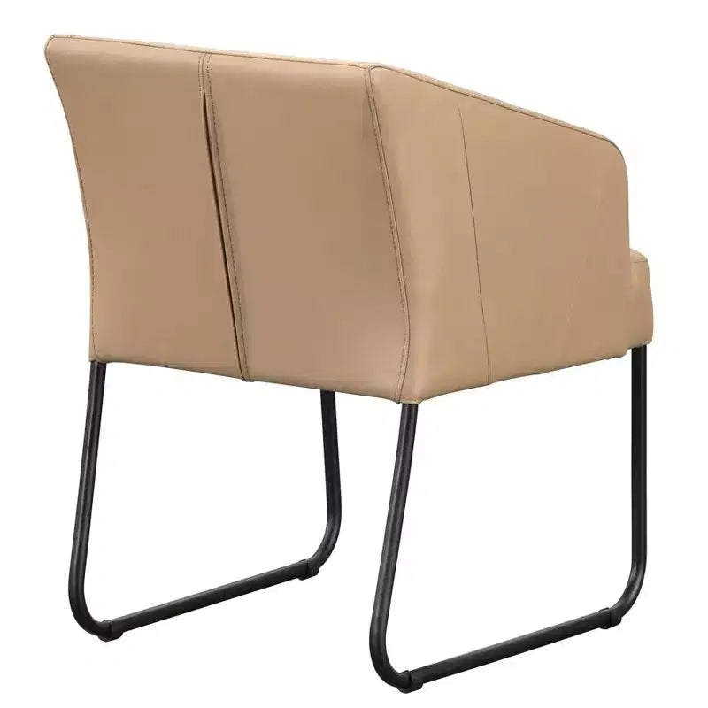 Lifestorey Layton Modern Leather Dining Chair Khaki