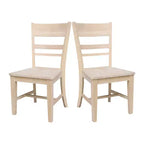 Lot de 2 chaises sans accoudoirs Quincy non finies - International Concepts