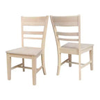 Lot de 2 chaises sans accoudoirs Quincy non finies - International Concepts