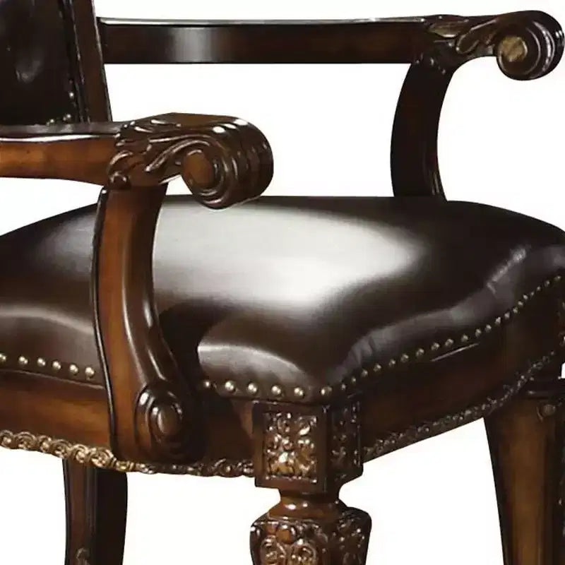 Chaise de salle à manger Vendome Acme Furniture – Similicuir expresso/Finition cerisier