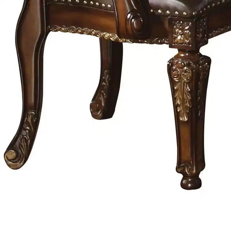 Chaise de salle à manger Vendome Acme Furniture – Similicuir expresso/Finition cerisier