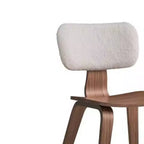 Chaise de salle à manger Casson 46,5 cm Boucle blanc et Noyer : Style Mid-century, Assise courbée - Acme Furniture