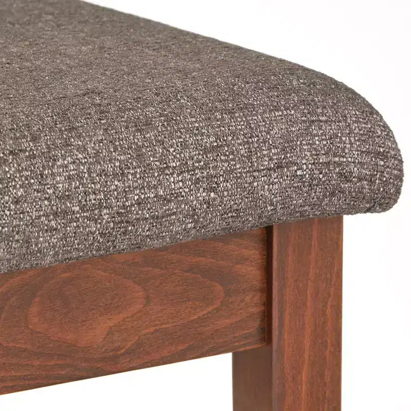 Lifestorey Set of 2 Malton Dining Chair Walnut: Beech Wood, Mid-Century Design, Gray Upholstery