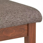 Lifestorey Set of 2 Malton Dining Chair Walnut: Beech Wood, Mid-Century Design, Gray Upholstery