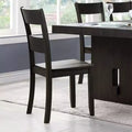 Set of 2 18" Haddie Dining Chairs Distressed Walnut - Acme Furniture: Transitional Ladder Back, Wood Frame