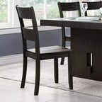 Set of 2 18" Haddie Dining Chairs Distressed Walnut - Acme Furniture: Transitional Ladder Back, Wood Frame