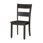 Lot de 2 chaises de salle à manger Haddie 18" Noyer vieilli - Acme Furniture : Dossier échelle traditionnel, cadre en bois