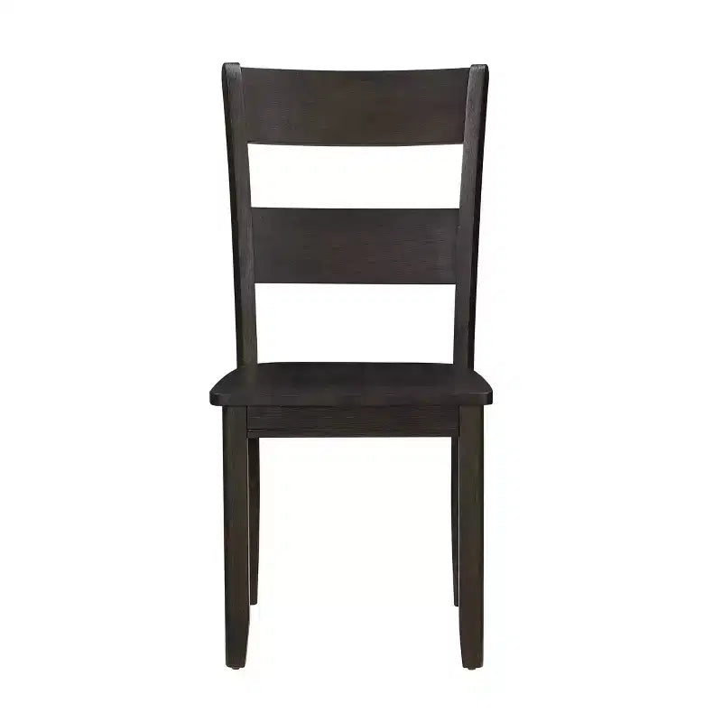 Lot de 2 chaises de salle à manger Haddie 18" Noyer vieilli - Acme Furniture : Dossier échelle traditionnel, cadre en bois