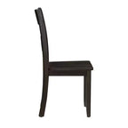 Lot de 2 chaises de salle à manger Haddie 18" Noyer vieilli - Acme Furniture : Dossier échelle traditionnel, cadre en bois