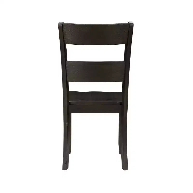 Lot de 2 chaises de salle à manger Haddie 18" Noyer vieilli - Acme Furniture : Dossier échelle traditionnel, cadre en bois