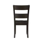 Lot de 2 chaises de salle à manger Haddie 18" Noyer vieilli - Acme Furniture : Dossier échelle traditionnel, cadre en bois