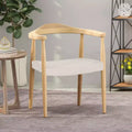 Palmyra Mid Century Modern Chair White - Christopher Knight Home: Wool & Cotton Blend, No Assembly Required