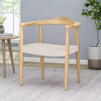 Palmyra Mid Century Modern Chair White - Christopher Knight Home: Wool & Cotton Blend, No Assembly Required