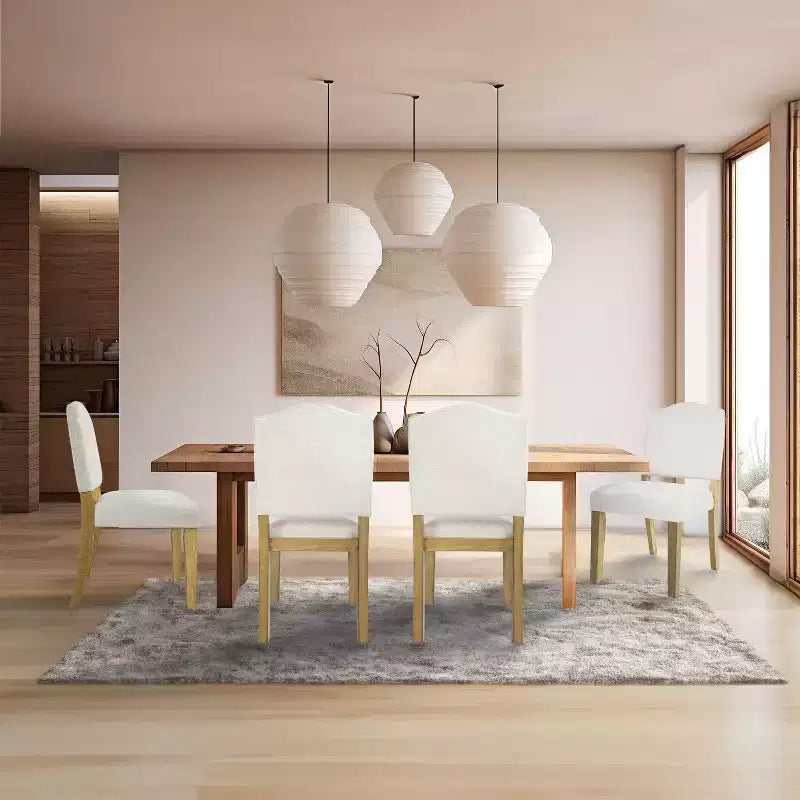 HomePop Open Back Upholstered Dining Chair: Modern Design, Plywood Frame, Polyester Fabric, Spot Clean