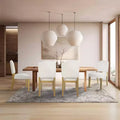 HomePop Open Back Upholstered Dining Chair: Modern Design, Plywood Frame, Polyester Fabric, Spot Clean
