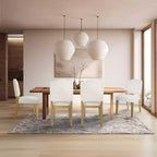 HomePop Open Back Upholstered Dining Chair: Modern Design, Plywood Frame, Polyester Fabric, Spot Clean
