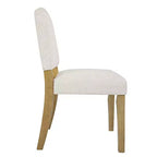 Chaise de salle à manger HomePop avec dossier ouvert et rembourré : design moderne, cadre en contreplaqué, tissu en polyester, nettoyage des taches