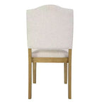 Chaise de salle à manger HomePop avec dossier ouvert et rembourré : design moderne, cadre en contreplaqué, tissu en polyester, nettoyage des taches