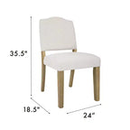 Chaise de salle à manger HomePop avec dossier ouvert et rembourré : design moderne, cadre en contreplaqué, tissu en polyester, nettoyage des taches