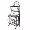 Valencia Baker Rack Storage Unit Metal/Black - Boraam Industries: Scandinavian Style, 5 Shelves, Powder-Coated Finish