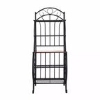 Étagère de cuisine Valencia Metal/Noir - Boraam Industries : Style scandinave, 5 étagères, Finition poudrée