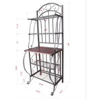 Étagère de cuisine Valencia Metal/Noir - Boraam Industries : Style scandinave, 5 étagères, Finition poudrée