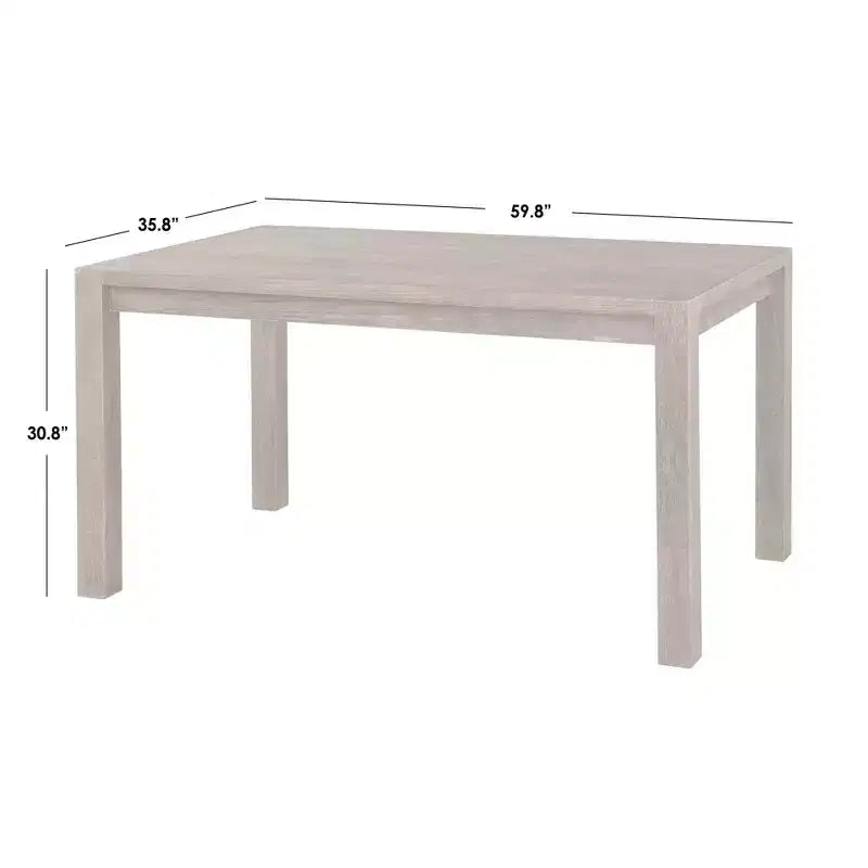 Table à Manger Rectangulaire Noir Verdon Moderne Ferme Buylateral