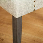 Angelo:HOME 5pc Ariana Traditional Pedestal Dining Set Gray: Upholstered Chairs, Rubberwood, Pedestal Table