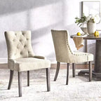 Angelo:HOME 5pc Ariana Traditional Pedestal Dining Set Gray: Upholstered Chairs, Rubberwood, Pedestal Table