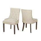 Angelo:HOME 5pc Ariana Traditional Pedestal Dining Set Gray: Upholstered Chairs, Rubberwood, Pedestal Table