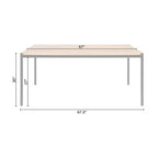 Lifestorey 5pc Jari Mid Century Modern Rectangular Dining Set Oak/Black