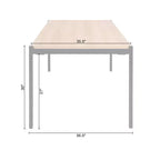 Lifestorey 5pc Jari Mid Century Modern Rectangular Dining Set Oak/Black
