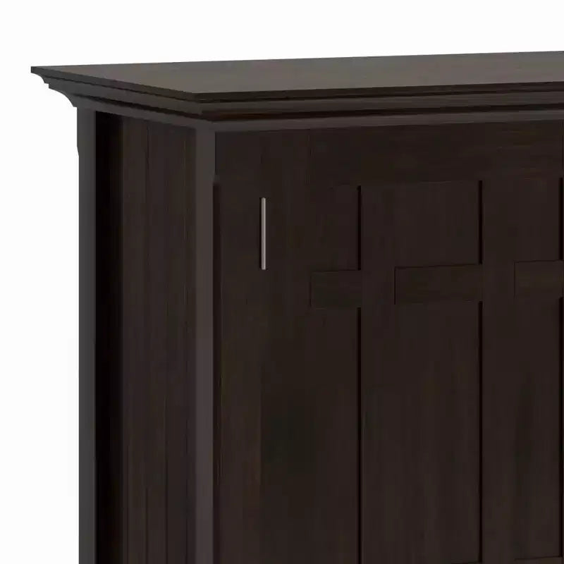 Buffet Bissell Bois Naturel - WyndenHall : Rangement pour Bouteilles de Vin, Étagères Réglables, Pin et Contreplaqué