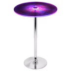 Table de pub contemporaine lumineuse Spyra de 23 pouces, réglable en hauteur, en acrylique transparent - LumiSource