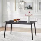 Table à manger rectangulaire Lifestorey Whitney noire