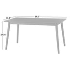 Table à manger rectangulaire Lifestorey Whitney noire