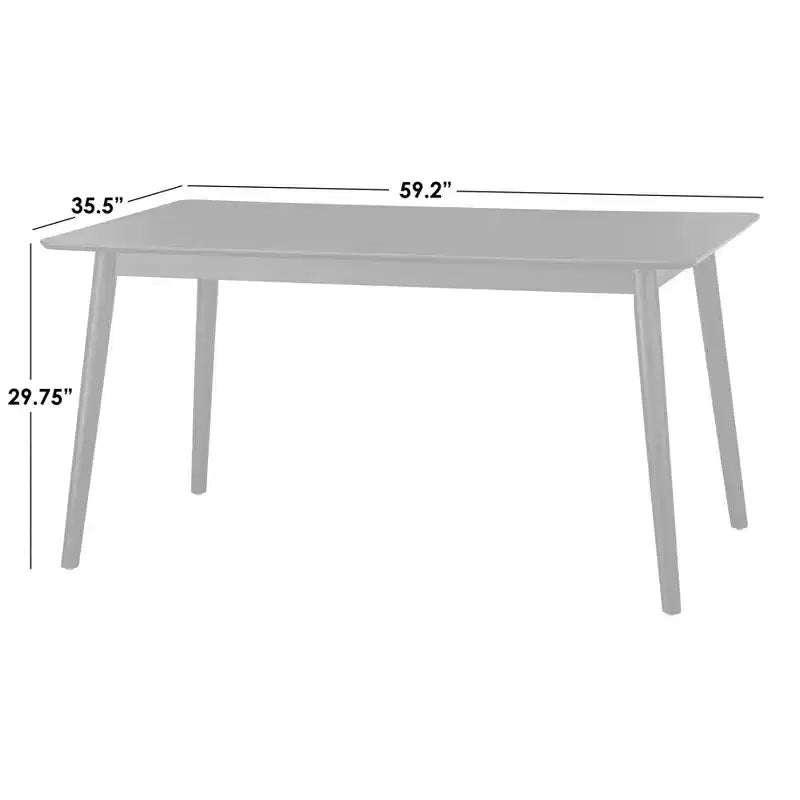 Table à manger rectangulaire Lifestorey Whitney noire