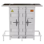 Locust Bar Table with Seven Color LED Strip White - HOMES: Inside + Out