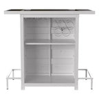 Locust Bar Table with Seven Color LED Strip White - HOMES: Inside + Out