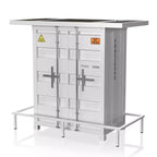 Locust Bar Table with Seven Color LED Strip White - HOMES: Inside + Out