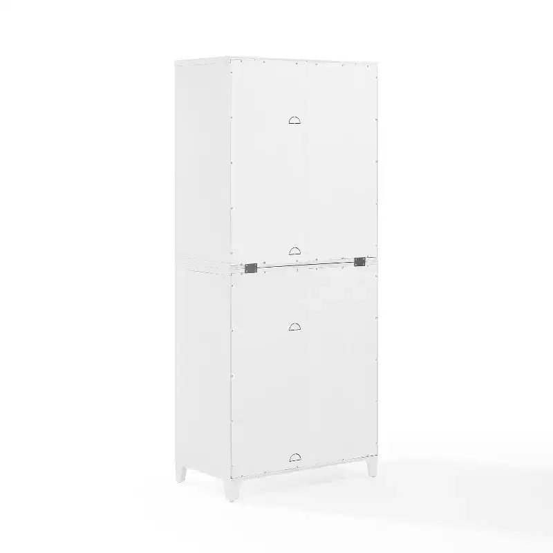 Crosley Roarke Ensemble de 2 armoires de rangement de cuisine de 178 cm avec huche à porte vitrée Blanc