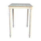 30' X 42' Solid Wood Bar Height Table with Turned Legs Unfinished - International Concepts