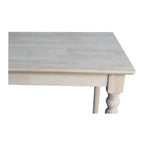 30' X 42' Solid Wood Bar Height Table with Turned Legs Unfinished - International Concepts