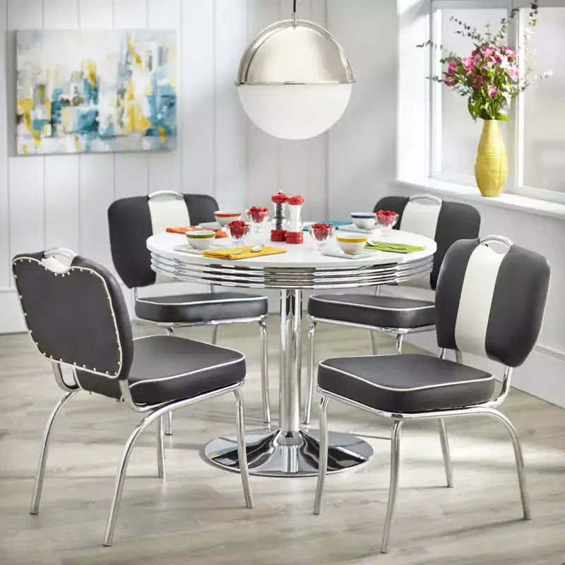 Buylateral Raleigh Table à manger rétro, blanc