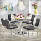 Buylateral Raleigh Table à manger rétro, blanc