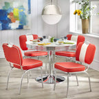 Buylateral Raleigh Table à manger rétro, blanc